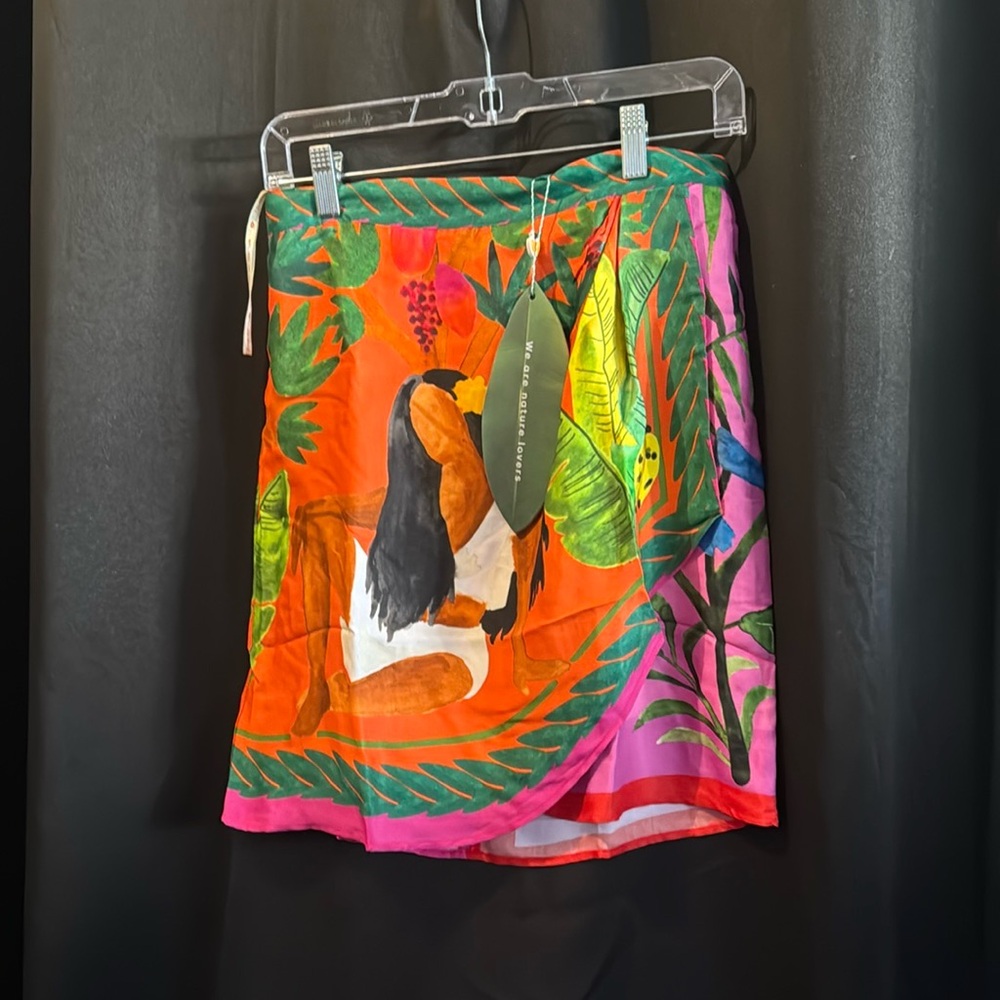 Farm Rio Wrap vibrant tropical Skirt Womens S 4-
6 Tropical Beach Party Cover - Picture 2 of 9